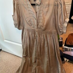 Ted Baker Beige Button-Up Dress